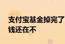 支付宝基金掉完了 支付宝卸载后基金里面的钱还在不