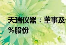 天瑞仪器：董事及一致行动人拟减持不超1.3%股份