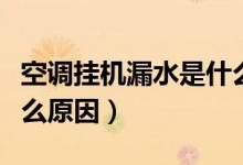 空调挂机漏水是什么情况（空调挂机漏水是什么原因）