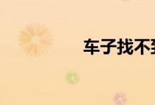 车子找不到了怎么查询 