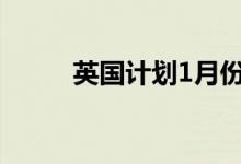 英国计划1月份对工业和家庭限电