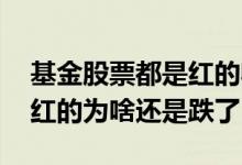 基金股票都是红的收益却是跌的 基金显示是红的为啥还是跌了