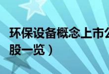 环保设备概念上市公司有那些（环保设备龙头股一览）