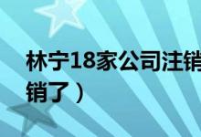 林宁18家公司注销（怎么会那么突然全部注销了）