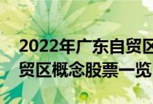 2022年广东自贸区概念股龙头有哪些广东自贸区概念股票一览