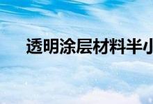透明涂层材料半小时修复汽车表面划痕