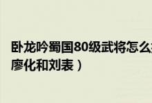 卧龙吟蜀国80级武将怎么搭配厉害（现在用张任公颂赞高顺廖化和刘表）