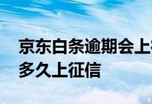 京东白条逾期会上征信吗 京东白条还款拖欠多久上征信