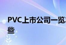 PVC上市公司一览2022年PVC上市公司有哪些