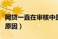 网贷一直在审核中是怎么回事（主要有有这些原因）