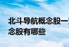 北斗导航概念股一览2022年北斗导航龙头概念股有哪些