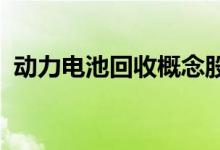 动力电池回收概念股震荡走强中国宝安涨停