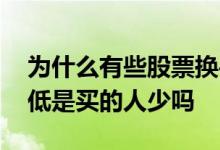 为什么有些股票换手率一直很低 股票换手率低是买的人少吗