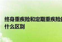 终身重疾险和定期重疾险的区别 终身重疾险和定期重疾险有什么区别