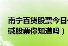 南宁百货股票今日价格如何（2022年这些纯碱股票你知道吗）