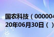 国农科技（000004）今日股票行情查询（2020年06月30日（））