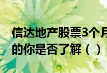 信达地产股票3个月上龙虎榜10次A股投资者的你是否了解（）