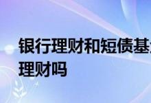 银行理财和短债基金 短债基金可以作为现金理财吗