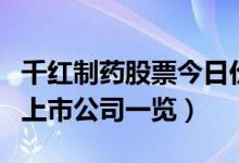 千红制药股票今日价格是多少（相关抗原自测上市公司一览）
