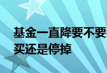 基金一直降要不要继续买 基金亏本了是一直买还是停掉