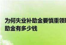 为何失业补助金要慎重领取 申请失业补助金多久到账失业补助金有多少钱 