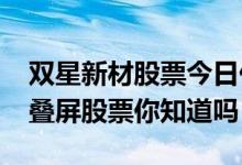 双星新材股票今日价格如何（2022年这些折叠屏股票你知道吗）