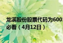 龙溪股份股票代码为600592龙溪股份股票今日价多少股民必看（4月12日）