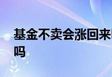 基金不卖会涨回来吗 基金亏了不卖会涨回来吗