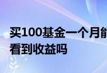 买100基金一个月能赚200嘛 买一百元基金能看到收益吗