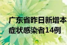 广东省昨日新增本土确诊病例15例、本土无症状感染者14例