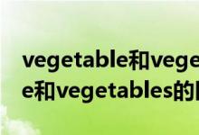 vegetable和vegetables的区别（vegetable和vegetables的区别）