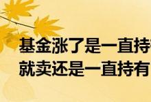 基金涨了是一直持有还是卖了再买 基金涨了就卖还是一直持有