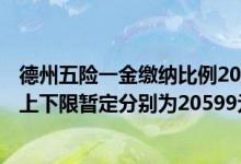 德州五险一金缴纳比例2020 德州2022年度社保费缴费基数上下限暂定分别为20599元和4121元