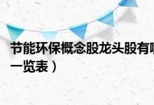 节能环保概念股龙头股有哪些（2022年节能环保板块概念股一览表）