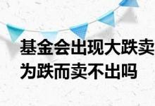 基金会出现大跌卖不出去的情况么 基金会因为跌而卖不出吗