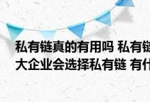 私有链真的有用吗 私有链主要有哪些特点 为什么很多国内大企业会选择私有链 有什么优势