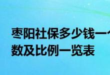 枣阳社保多少钱一个月 2022枣阳社保缴费基数及比例一览表 