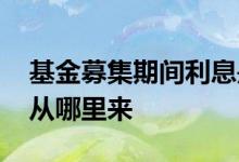 基金募集期间利息是多少 基金募集期的利息从哪里来