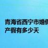 青海省西宁市婚假几天 2022西宁产假新标准详情:2022西宁产假有多少天