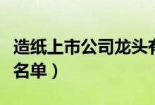 造纸上市公司龙头有哪些（造纸上市公司股票名单）