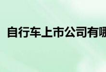 自行车上市公司有哪些自行车上市公司名单