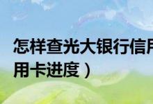 怎样查光大银行信用卡申请进度（光大银行信用卡进度）