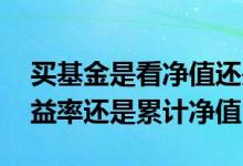 买基金是看净值还是看累计净值 买基金看收益率还是累计净值