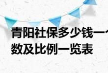 青阳社保多少钱一个月 2022青阳社保缴费基数及比例一览表 