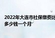 2022年大连市社保缴费比例及基数 2022大连社保低基数交多少钱一个月 