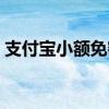支付宝小额免密支付在哪（支付宝小额贷款）