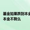 基金如果跌到本金没有会负数吗 中高风险基金会跌至负数至本金不剩么