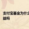 支付宝基金为什么周六没有收益 支付宝基金周六周日没有收益吗