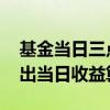 基金当日三点前卖出有收益吗 基金三点前卖出当日收益算吗