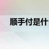 顺手付是什么东西（顺手付钱包是什么）